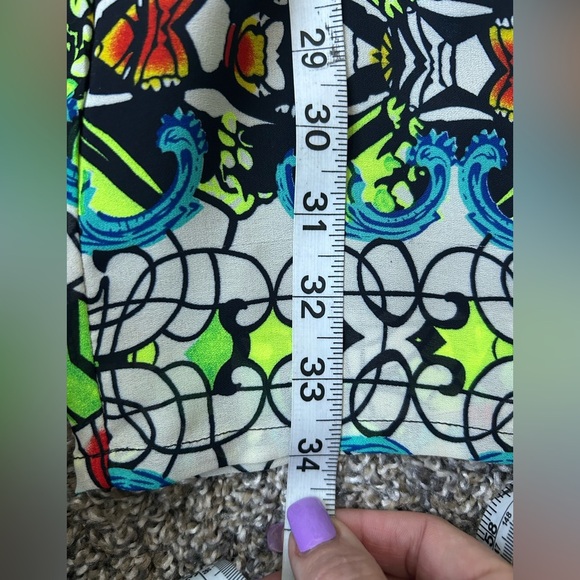 5/$25 Color Block bold colored pattern mini sundress size small - Picture 7 of 8